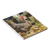 Zwarte en witte kip notitieblok (Schuin)