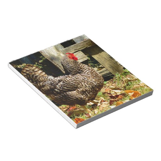 Zwarte en witte kip notitieblok (Schuin)