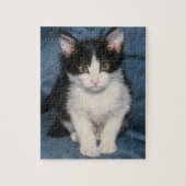 zwarte en witte kittenpuzzel legpuzzel (Verticaal)