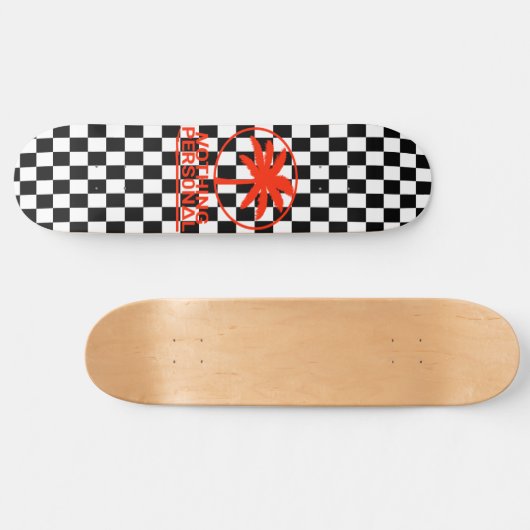 Zwarte en witte klankkaart persoonlijk skateboard (Horizontaal)