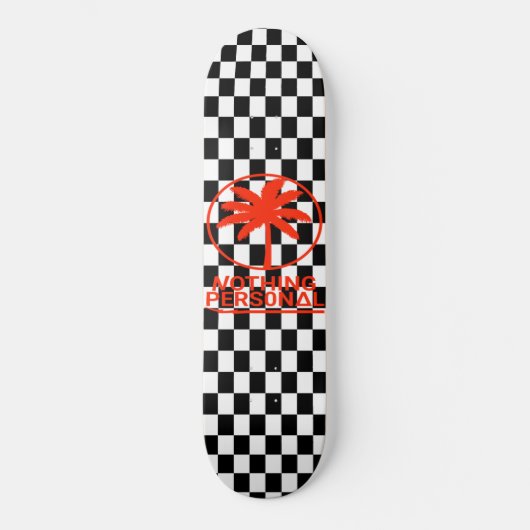 Zwarte en witte klankkaart persoonlijk skateboard (Voorkant)