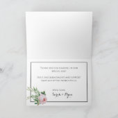 Zwarte en witte klassieke bruiloft Hartelijk dank Bedankkaart (Binnen)