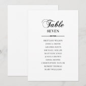 Zwarte en witte, klassieke trouwzittingskaart kaart (Voorkant / Achterkant)