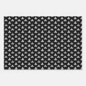 zwarte en witte klaver inpakpapier vel (Voorkant 3)