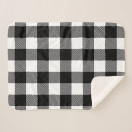 zwarte en witte klompschaar sherpa deken