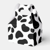 Zwarte en witte Koe Afdrukdag Bedankdoosjes (Achterkant)