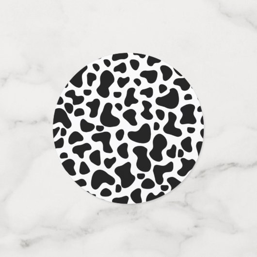 Zwarte en witte Koe Afdrukdag Confetti (Kleine voorkant)