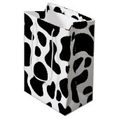 Zwarte en witte Koe Afdrukdag Medium Cadeauzakje (Voorkant Gekanteld)