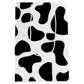 Zwarte en witte Koe Afdrukdag Medium Cadeauzakje (Achterkant)