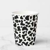 Zwarte en witte Koe Afdrukdag Papieren Bekers (Achterkant)