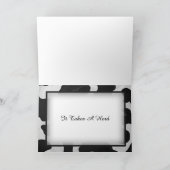 Zwarte en witte Koe Afdrukken Hartelijk dank Bedankkaart (Binnen)