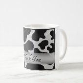 Zwarte en witte Koe Afdrukken Hartelijk dank Koffiemok (Voorkant rechts)