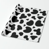 Zwarte en witte Koe Afdrukpapier voor thuisverpakk Cadeaupapier (Uitgerold)