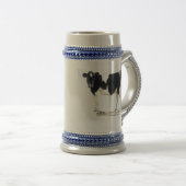 zwarte en witte koe bier bierpul (Voorkant rechts)