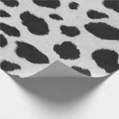 Zwarte en witte koe bont cadeaupapier (Hoek)