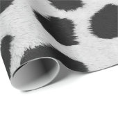 Zwarte en witte koe bont cadeaupapier (Rol Hoek)