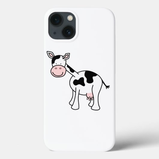 Zwarte en witte Koe Cartoon. Case-Mate iPhone Case (Achterkant)