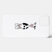 Zwarte en witte Koe Cartoon. Voorkant. Case-Mate iPhone Case (Achterkant (horizontaal))
