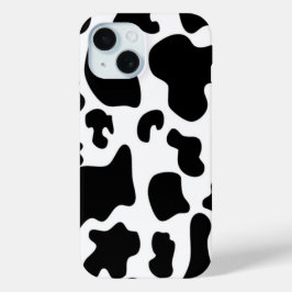 Zwarte en witte Koe iPhone 15 Case