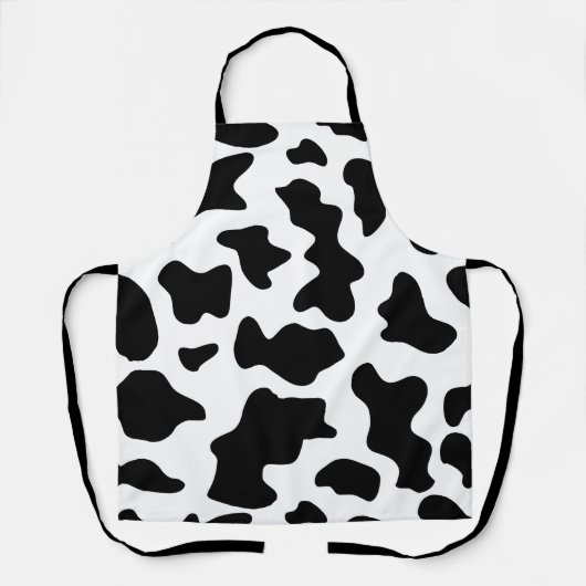 Zwarte en witte Koe Huid Schort (Voorkant)