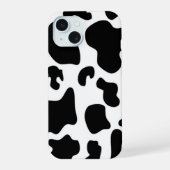 Zwarte en witte Koe iPhone 15 Case (Achterkant)