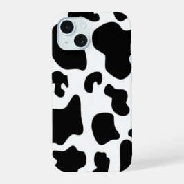 Zwarte en witte Koe iPhone 15 Case