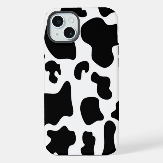 Zwarte en witte Koe iPhone Hoesje (Achterkant)