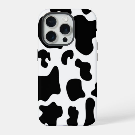 Zwarte en witte Koe iPhone Hoesje (Achterkant)