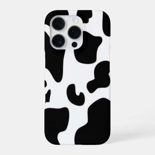 Zwarte en witte Koe iPhone Hoesje (Achterkant)
