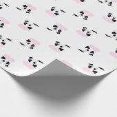 Zwarte en Witte Koe of Rundergezicht Cadeaupapier (Hoek)