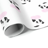 Zwarte en Witte Koe of Rundergezicht Cadeaupapier (Rol Hoek)