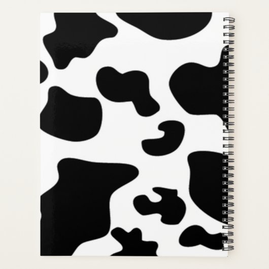 Zwarte en witte Koe Planner (Achterkant)