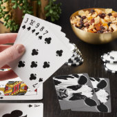 Zwarte en witte Koe Pokerkaarten (Insitu)
