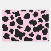 Zwarte en witte koe vlekken Papierbladen overvulle Inpakpapier Vel (Voorkant 2)