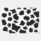 Zwarte en witte koe vlekken Papierbladen overvulle Inpakpapier Vel (Voorkant)