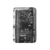 Zwarte en witte koffie in Montmartre, Parijs Badmat (Voorkant Verticaal)