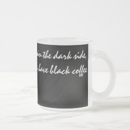 Zwarte en witte koffie matglas koffiemok