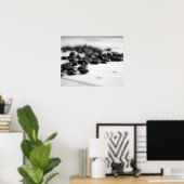 Zwarte en witte koffiebonen, 16x20 verspreid poster (Thuiskantoor)