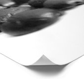 Zwarte en witte koffiebonen en koffiegronden 16x20 poster (Hoek)