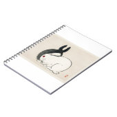 Zwarte en witte konijnen van Kono Bairei Notitieboek (Linkerzijde)