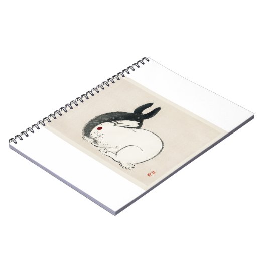 Zwarte en witte konijnen van Kono Bairei Notitieboek (Linkerzijde)