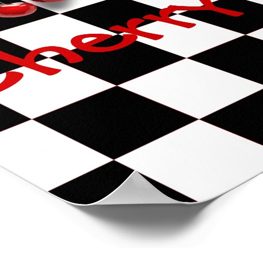 Zwarte en witte kookplaat poster (Hoek)