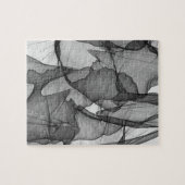 Zwarte en witte koolstof Grijze rook Abstract Legpuzzel (Horizontaal)