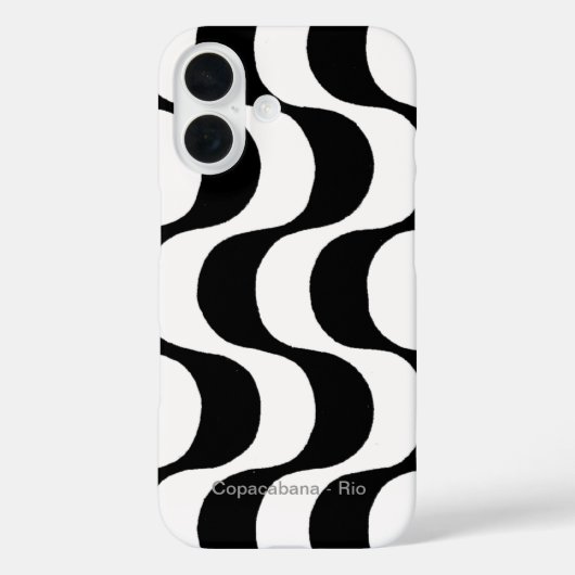 zwarte en witte kopacabaan, RJ Case-Mate iPhone Case (Achterkant)