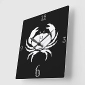 Zwarte en witte krab, zwart, zwart, zwart, zwart,  vierkante klok (Hoek)
