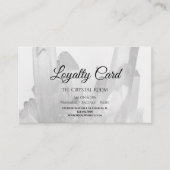 Zwarte en witte kristallen Salon Spa Klantenkaartje (Voorkant)