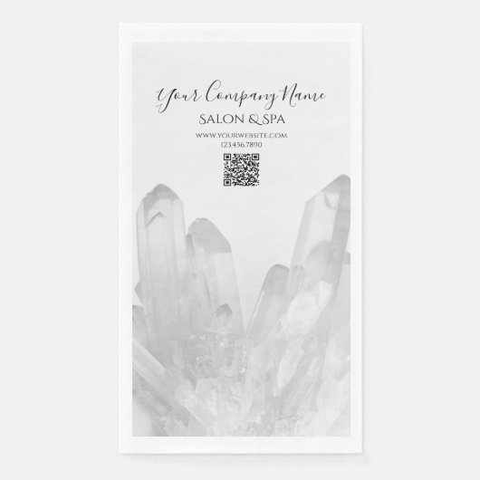 Zwarte en witte kristallen Salon Spa Servet (Voorkant)