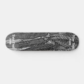 zwarte en witte krommen modern abstract bladontwer persoonlijk skateboard (Horizontaal)
