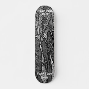 zwarte en witte krommen modern abstract bladontwer persoonlijk skateboard