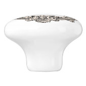 Zwarte en witte kroonkoningin Bee Ceramic Pull Keramische Knop (Zijkant)